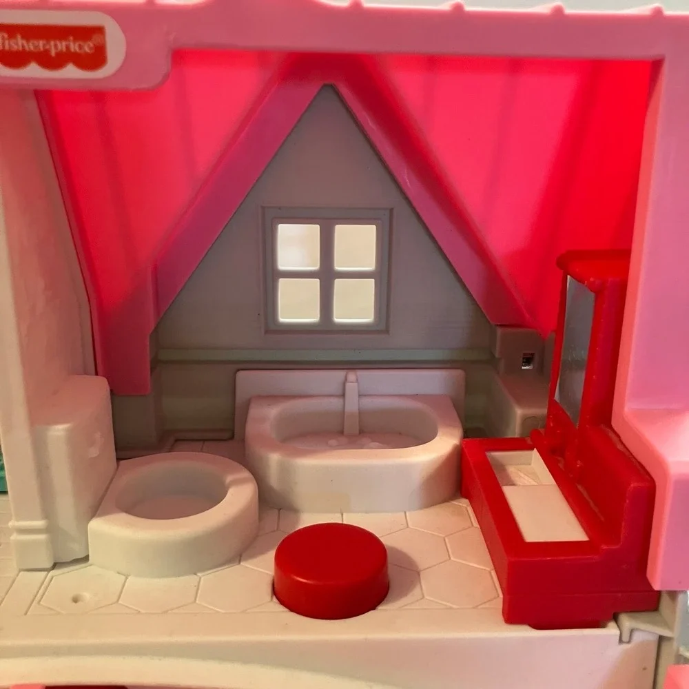Fisher Price Little People 2017 Big Helpers Interactive Home Playset Pink *WORKS